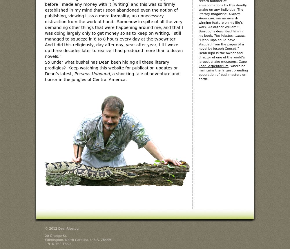 Dean Ripa's original website, part 3 of 3
